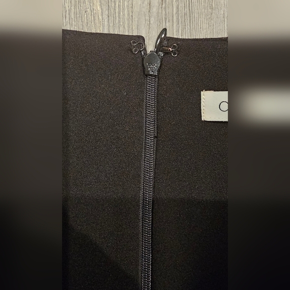 Size 8 | Calvin Klein Square Neck Sheath Midi Dress Fancy Black Dress - Picture 9 of 12